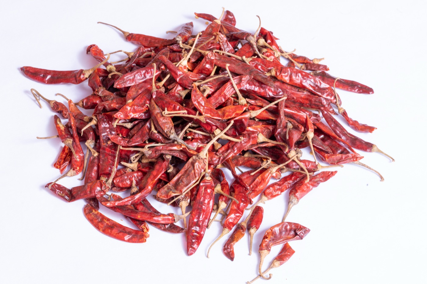Dry red chilli — Teja S17 variety from the Guntur belt, long and bright red